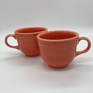 Fiesta Homer Laughlin Pair of Apricot Tea Cups Retired 1996